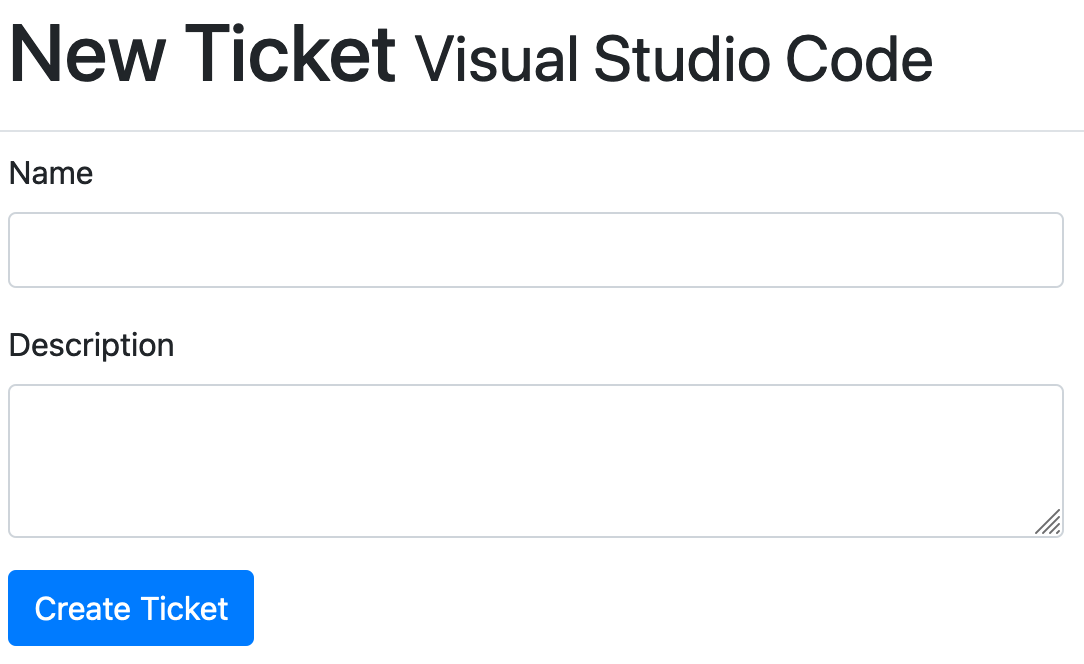 styled ticket form